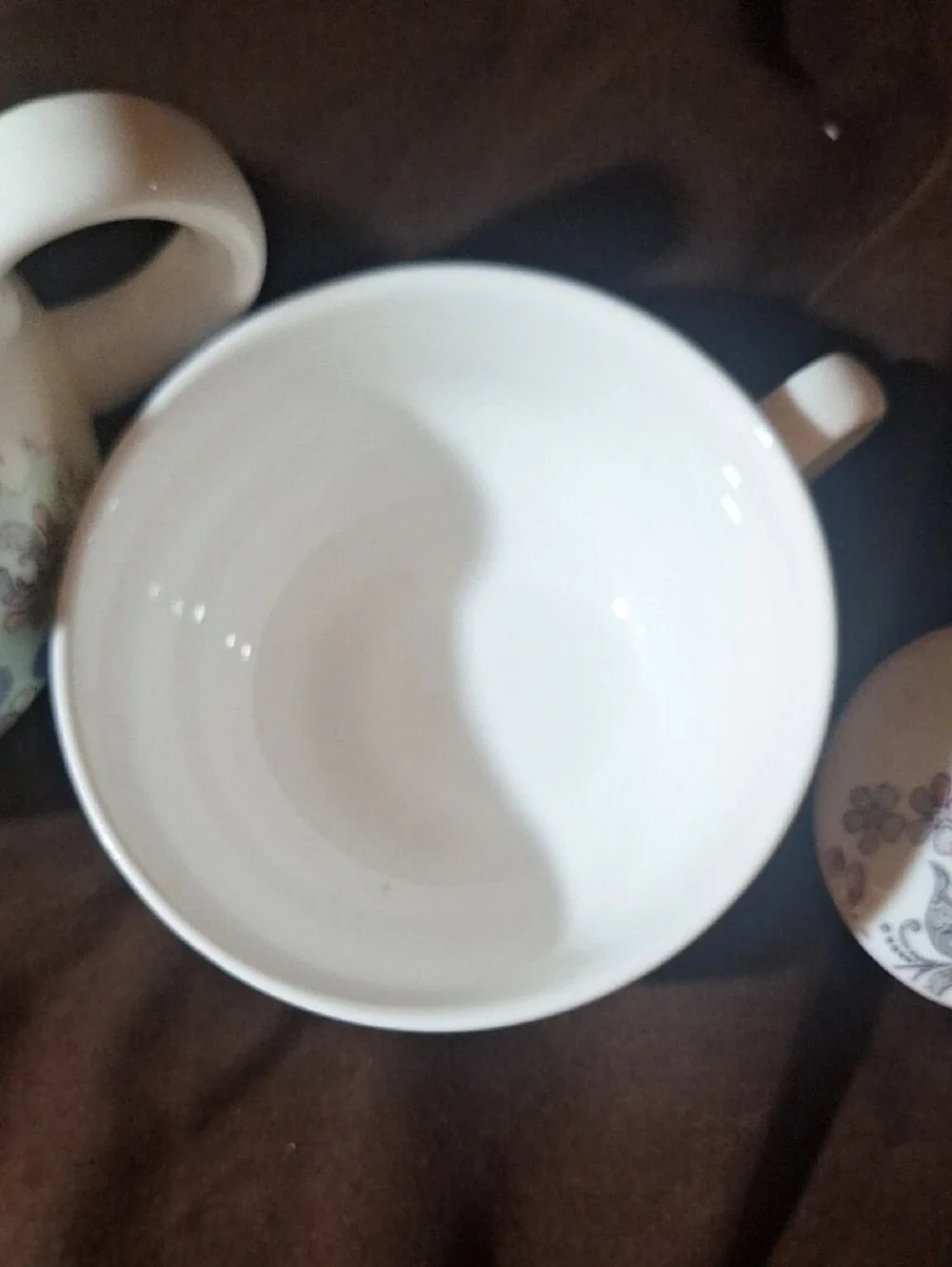 Floral Porcelain Tea for One Set in Light Blue and White